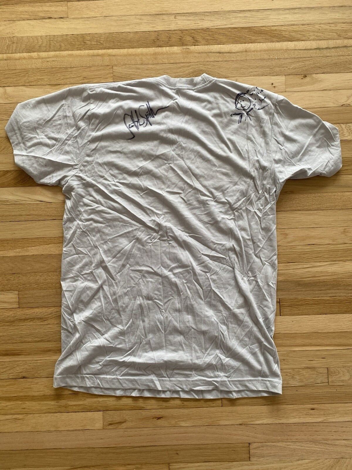 Band Tees Jeff Mangum Rare Hand Drawn T-shirt signed by NMH full band Size US M / EU 48-50 / 2 - 3 Thumbnail