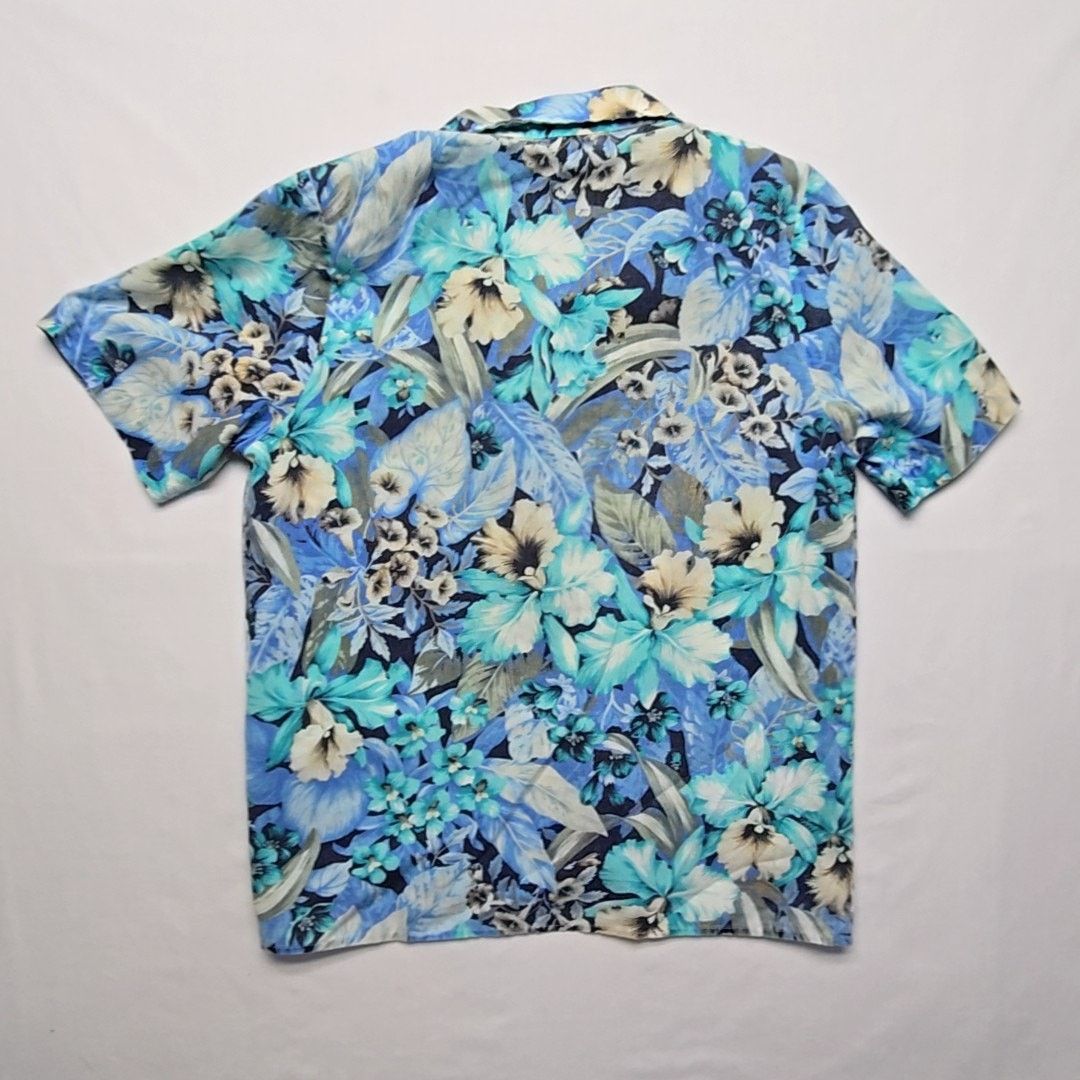 Vintage Vintage Bobbie Brooks Hawaiian Shirt Floral Print Blue L Size L / US 10 / IT 46 - 8 Thumbnail