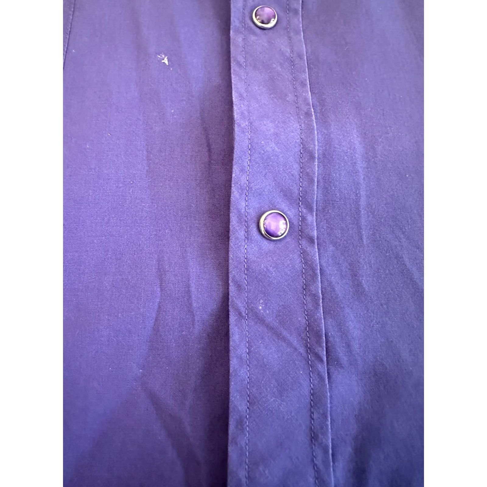 Vintage VINTAGE Pearl Diamond Shirt Mens LG Purple Pearl Snap Western Rodeo Men Size US L / EU 52-54 / 3 - 3 Thumbnail