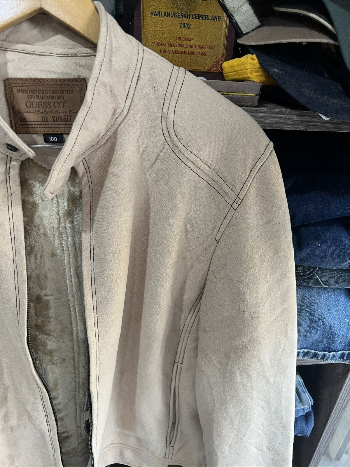 Guess 🔥Rare Guess Sherpa Zipper Jacket Size US M / EU 48-50 / 2 - 6 Thumbnail