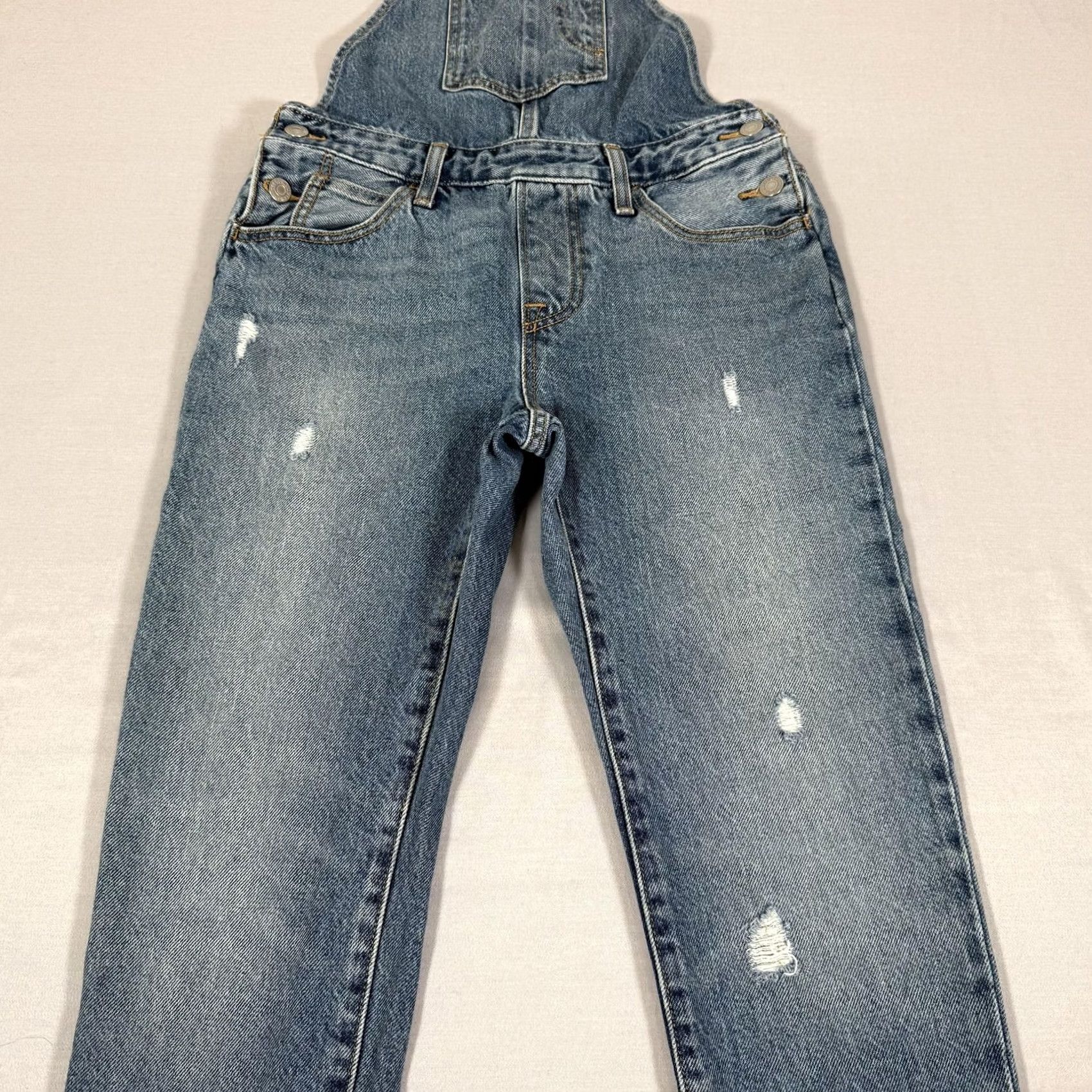Levi's Levi's Womens Overalls Small Blue Denim Jean Skinny Fit Distressed 90s Retro Vintage Not N/A Size 28" / US 6 / IT 42 - 5 Thumbnail