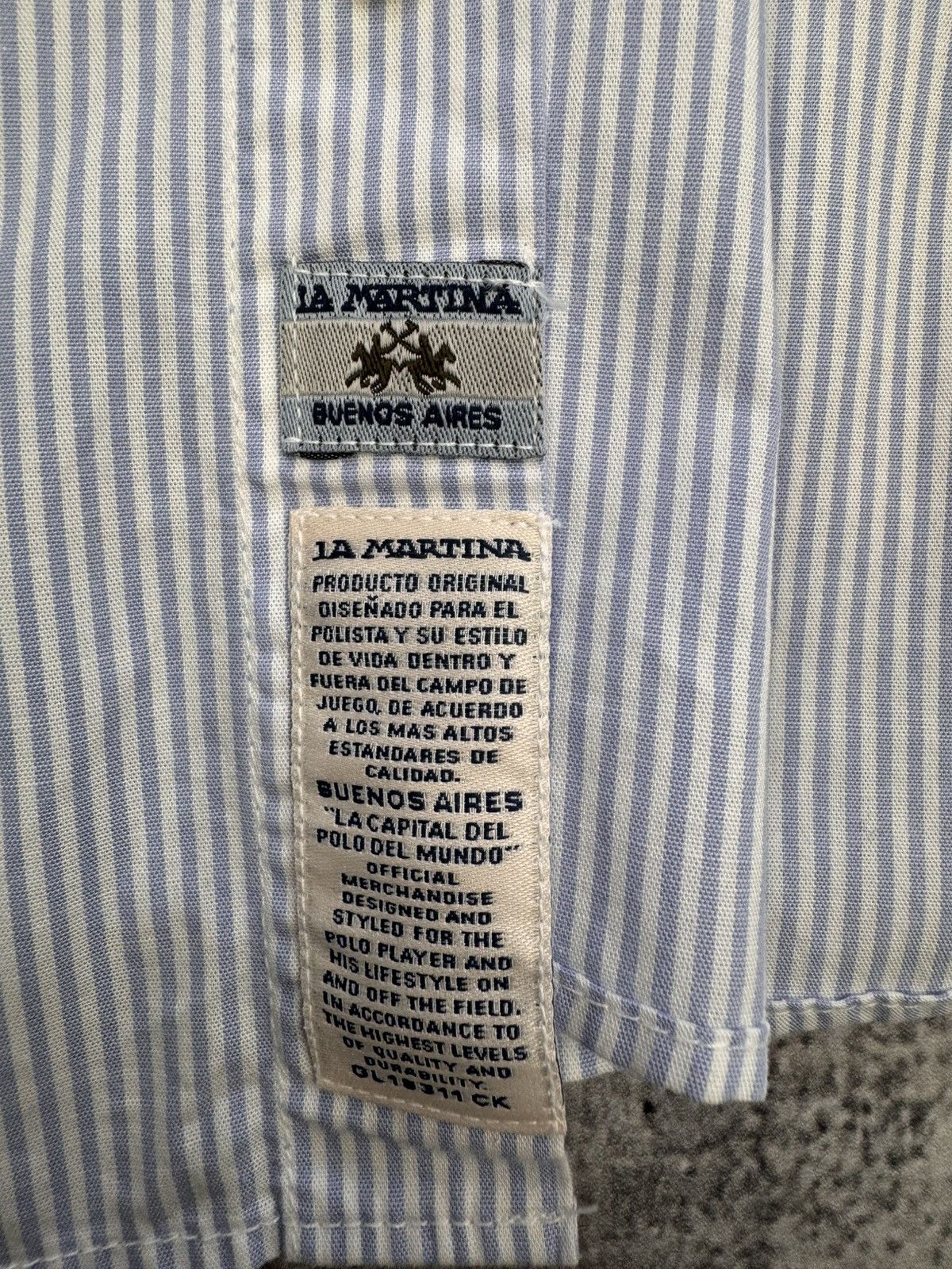 La Martina La Martina Men Striped Shirt Blue/White Size S Size US S / EU 44-46 / 1 - 6 Thumbnail