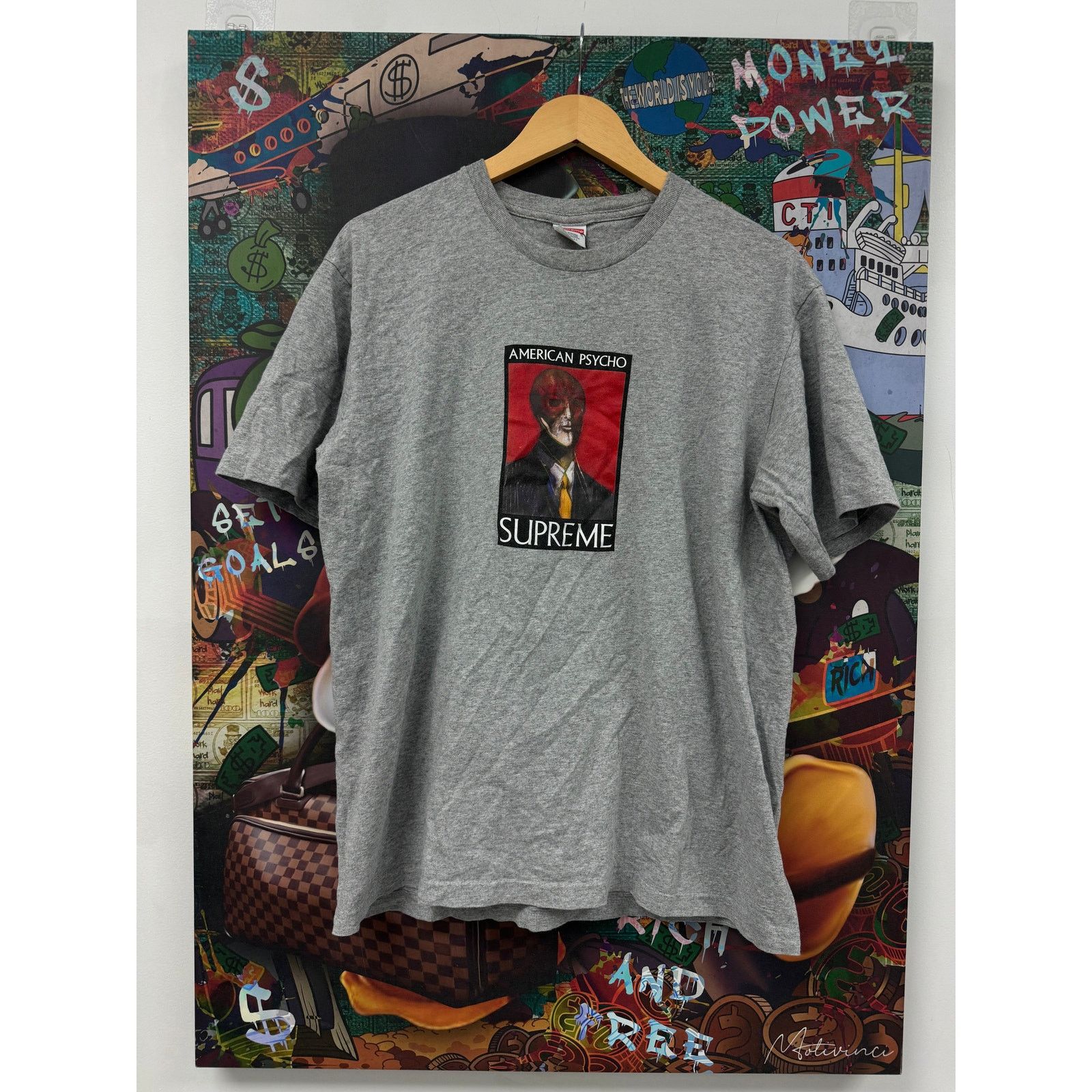 Supreme American Psycho Tee Grey Used Medium