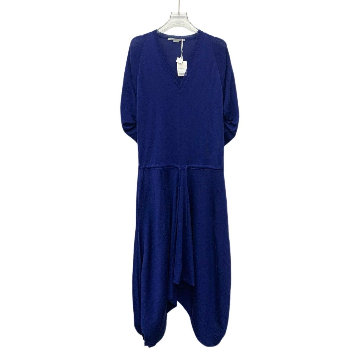 Stella McCartney Stella McCartney Dark Blue V-neck Waist Knit Dress K26WX Size S / US 4 / IT 40 - 1 Thumbnail