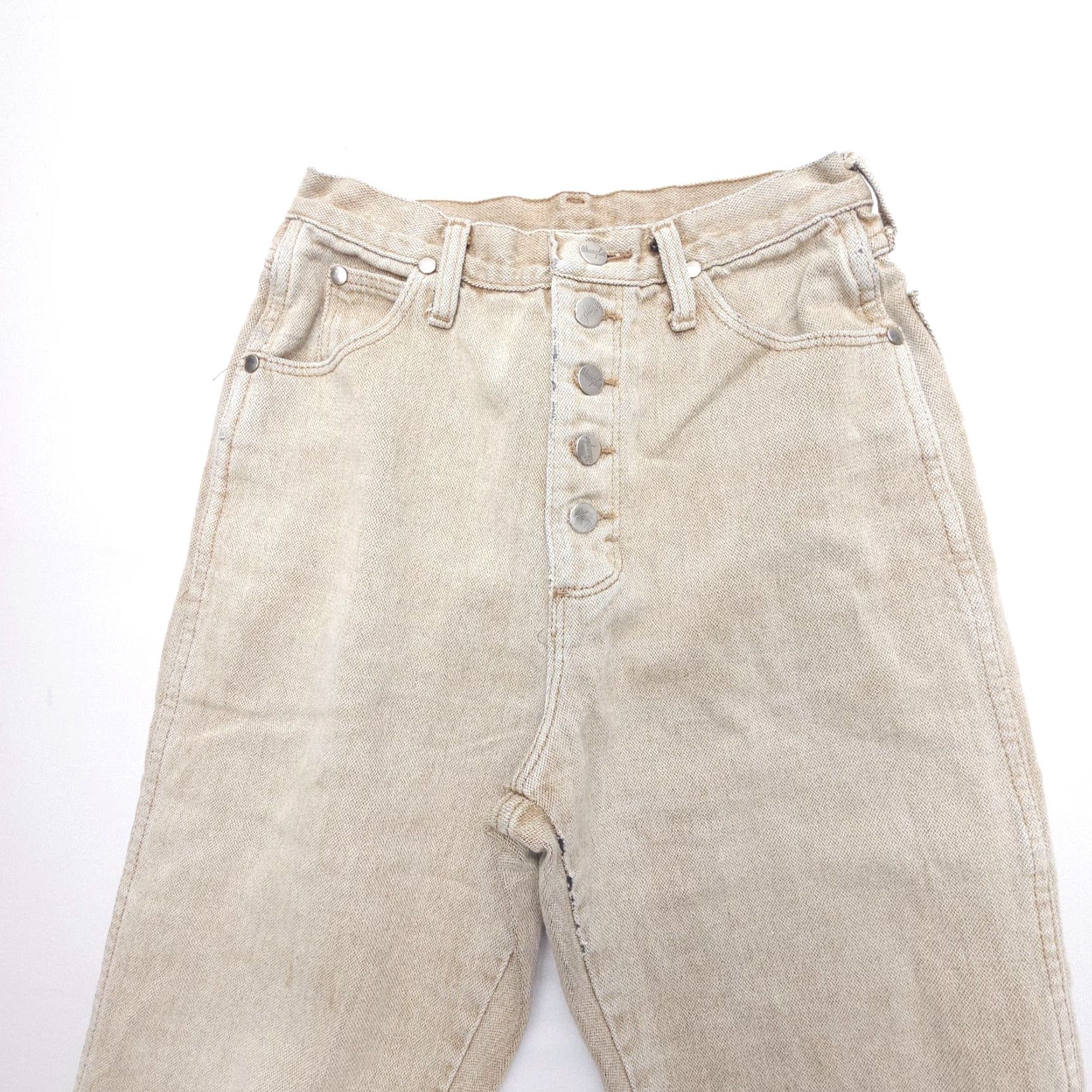 Wrangler VINTAGE Wrangler Cowboy Cut Jeans Womens 29in Inseam High Rise Button Fly 26W 29L Tan Southwestern Retro-Solid 90s Womens Size 30" / US 8 / IT 44 - 4 Thumbnail