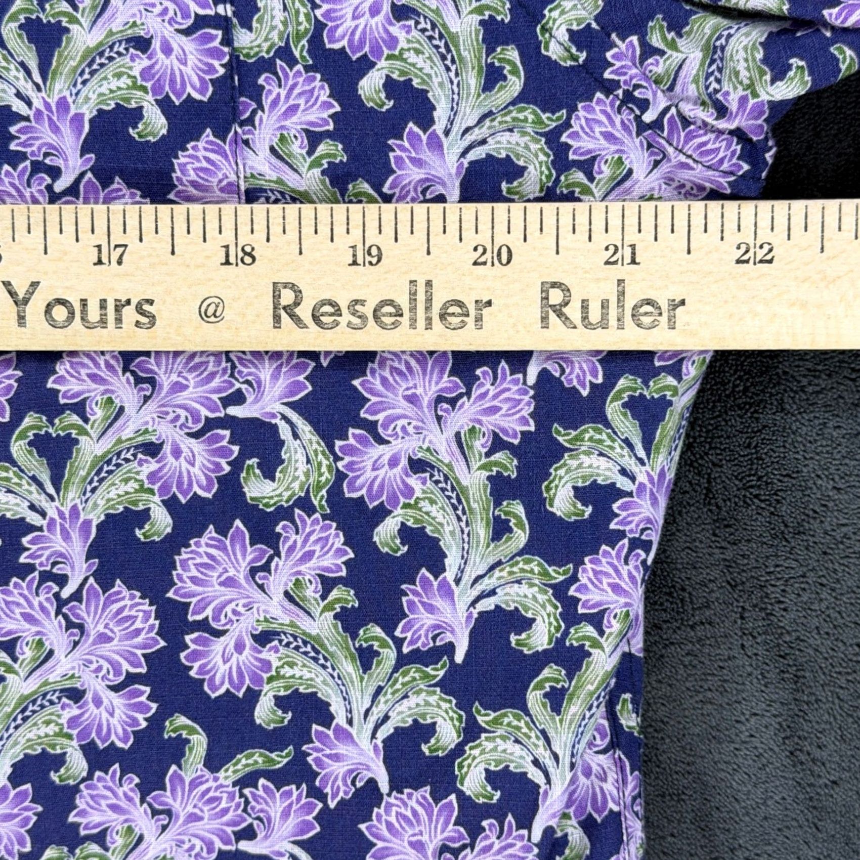 Vintage Yiume Mens Short Sleeve Button Down Shirt Small Purple Floral Cotton 100% Cotton Size US S / EU 44-46 / 1 - 5 Thumbnail