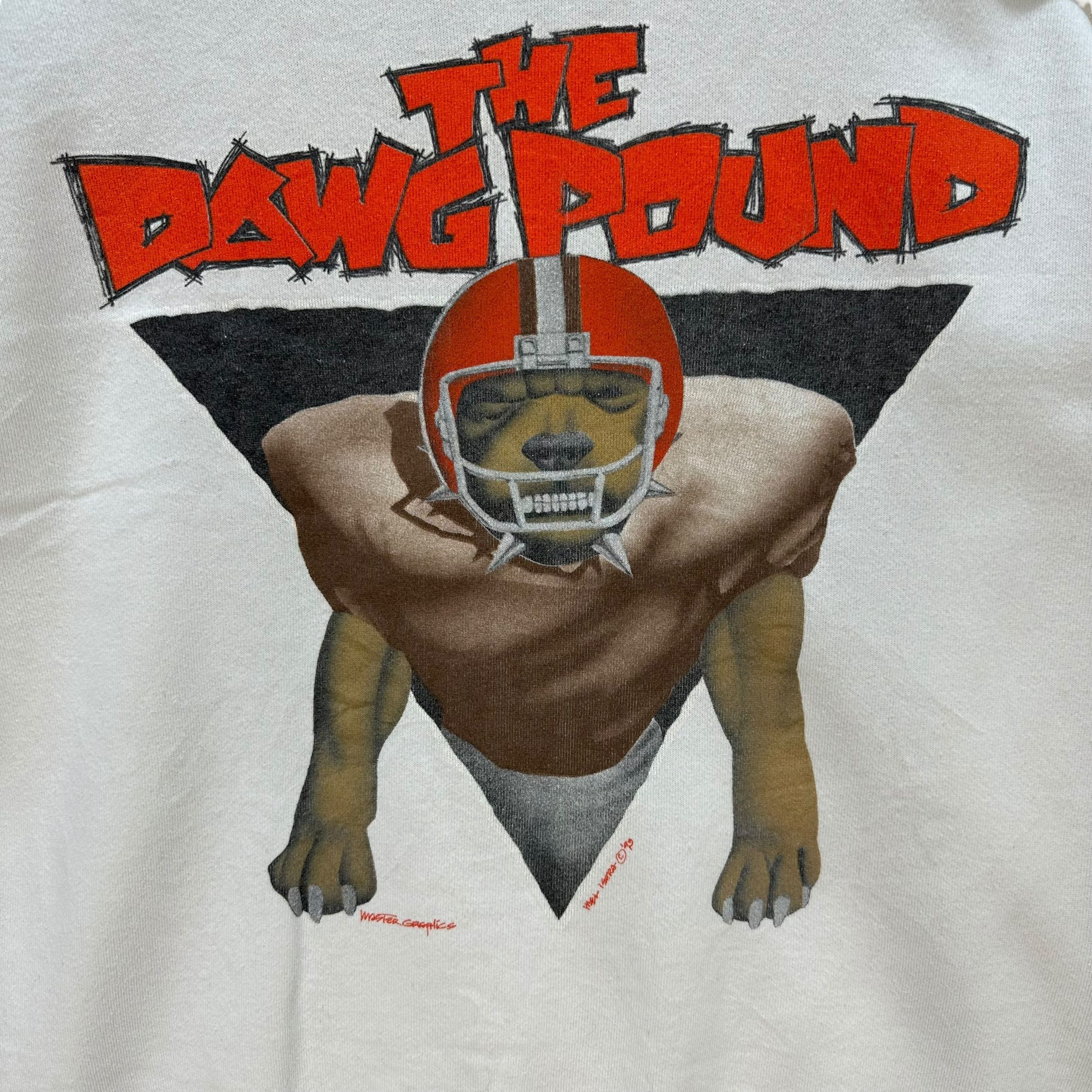 Hanes 95's THE DAWG POUND Pullover Hoodie Sweatshirt #A5-0104 Size US L / EU 52-54 / 3 - 2 Thumbnail