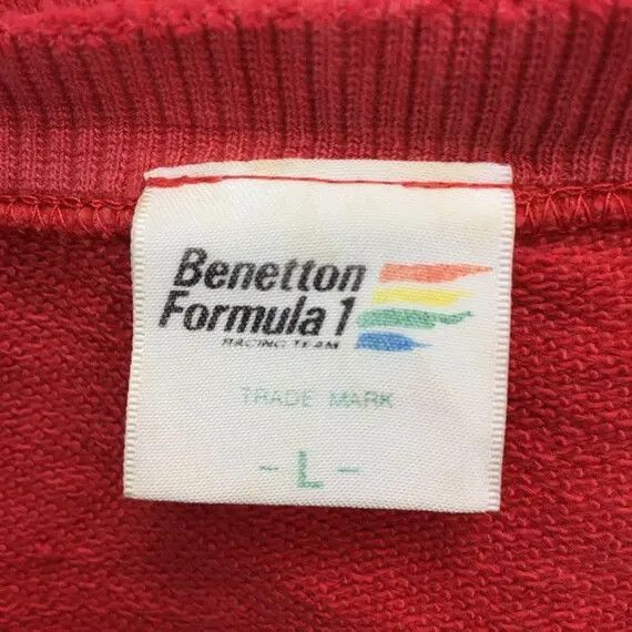 Benetton Vtg 80' BENETTON FORMULA 1 Racing Team Sweatshirt Grand Prix Size US L / EU 52-54 / 3 - 7 Thumbnail