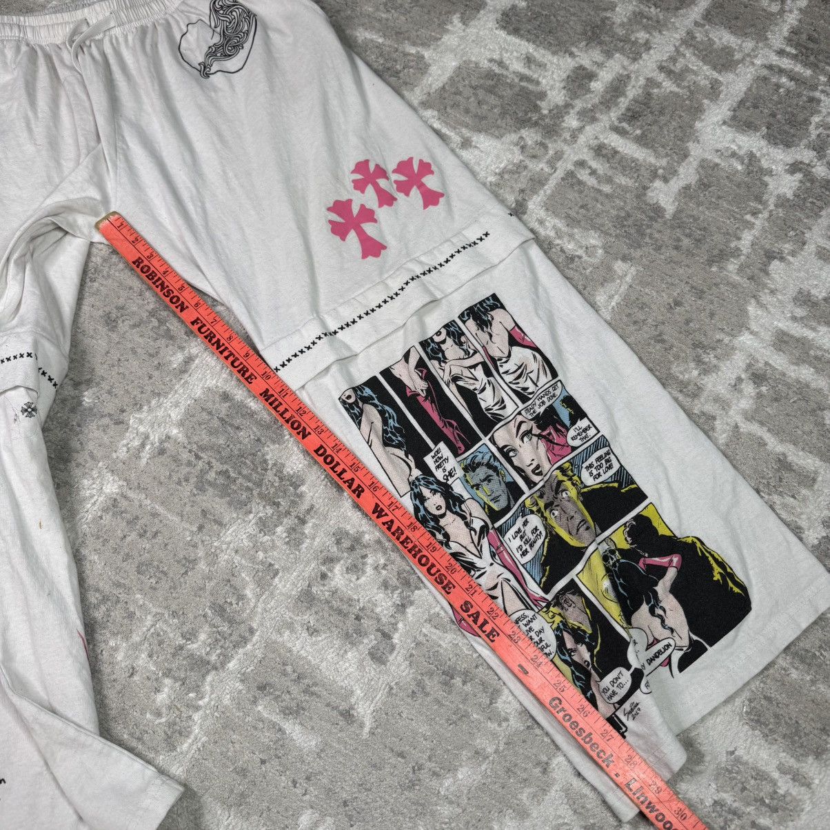 Chrome Hearts Deadly doll patchwork sweatpants Size US 34 / EU 50 - 20 Thumbnail