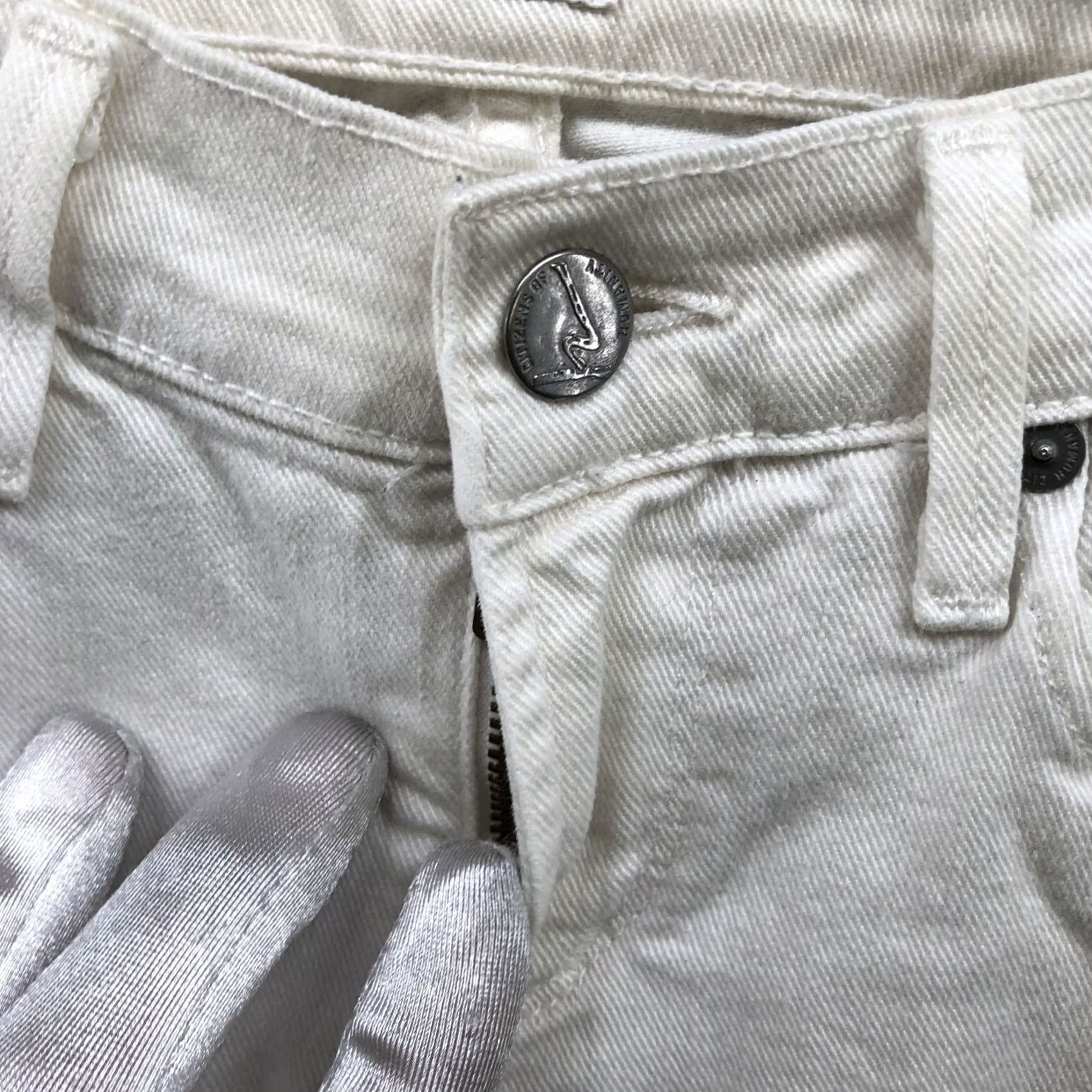 Citizens Of Humanity Citizens Of Humanity Avedon Jeans Womens Size 24 White Ivory Low Rise Skinny 5-Pocket Denim Slim Stretch Size 42" / US 20 - 5 Thumbnail