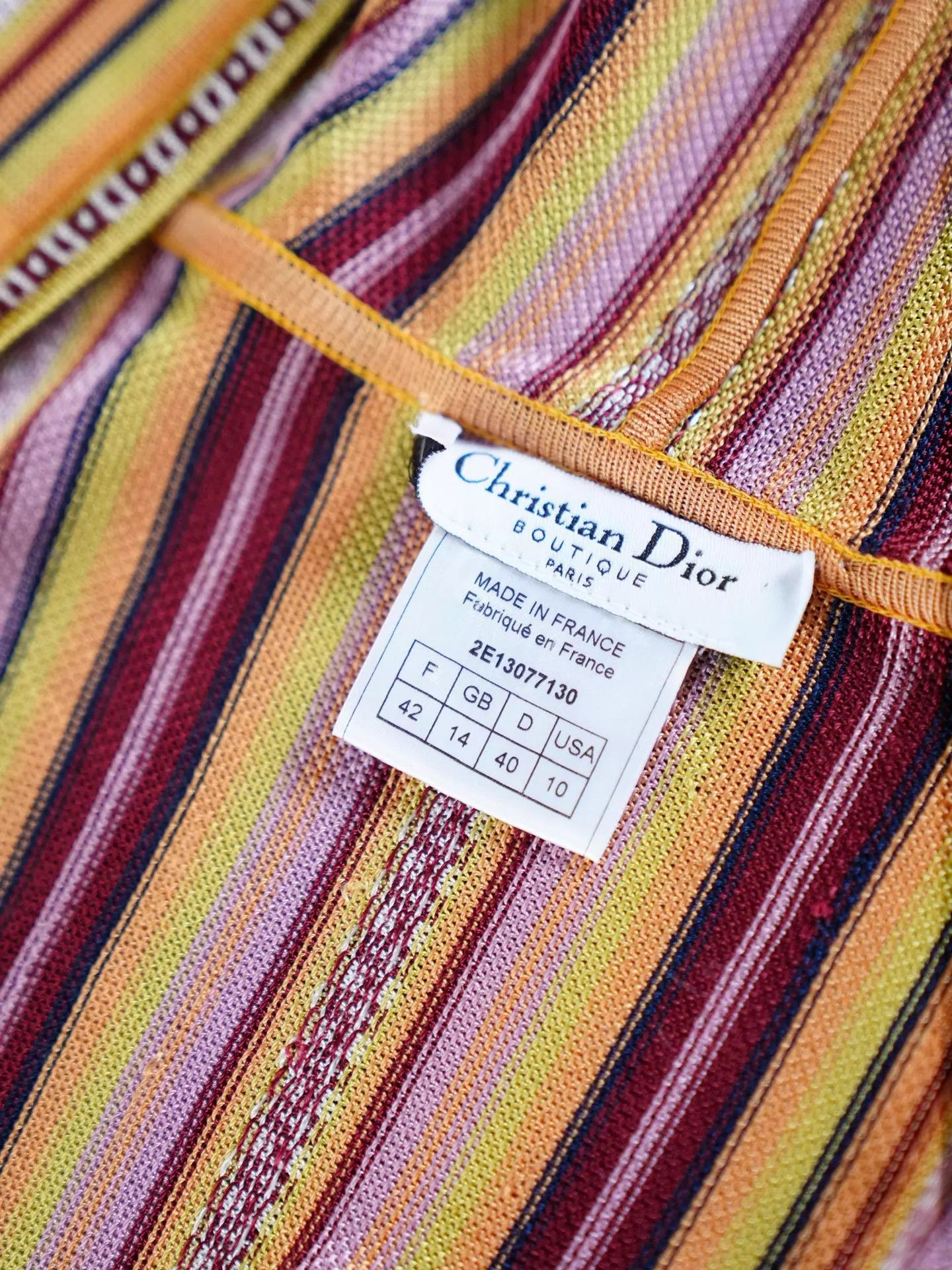 Dior Dior by John Galliano 2002 Striped Tassel Top fr42 Size M / US 6-8 / IT 42-44 - 5 Thumbnail