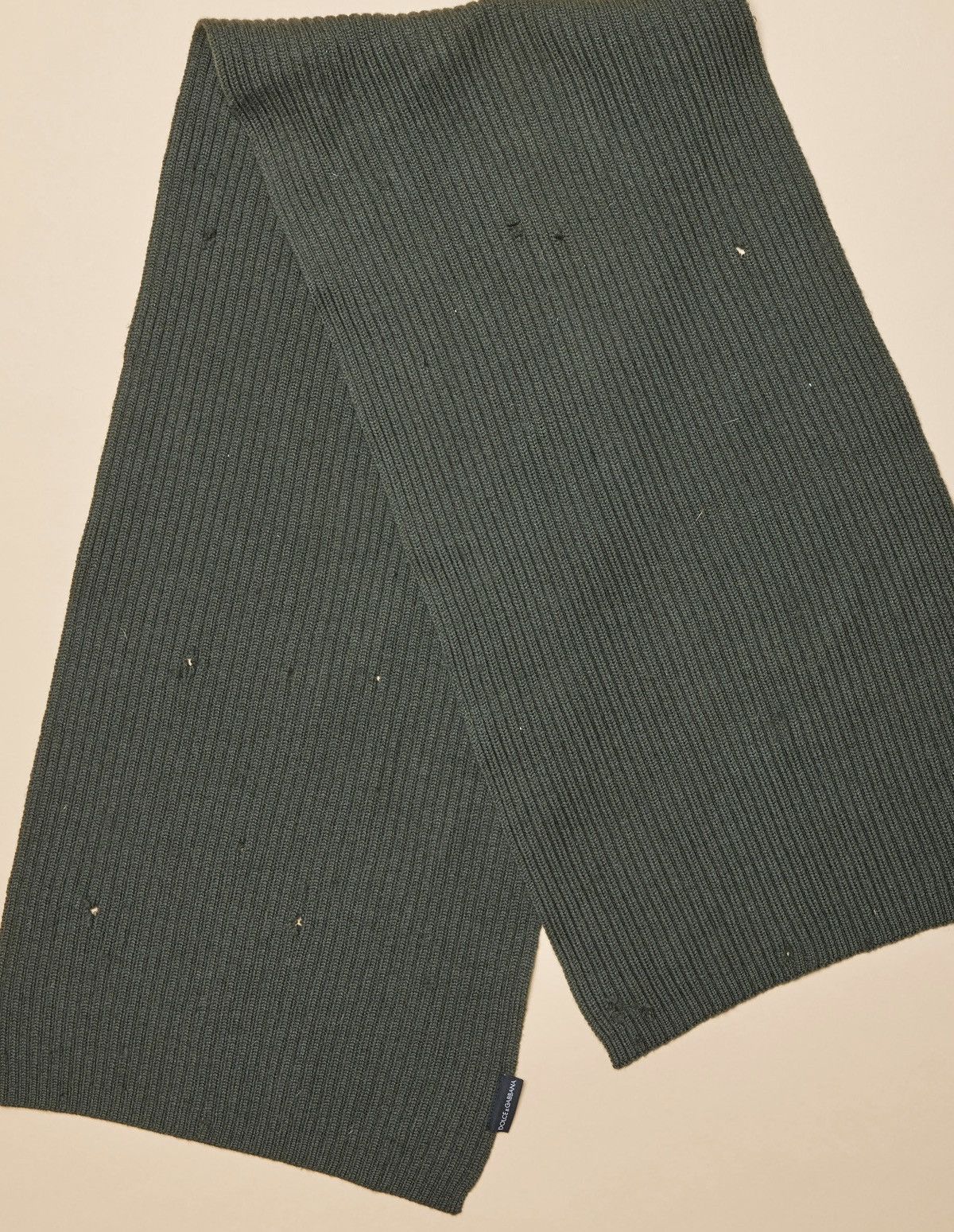 Dolce & Gabbana Dolce and Gabbana Distressed Wool Scarf Size ONE SIZE - 2 Thumbnail
