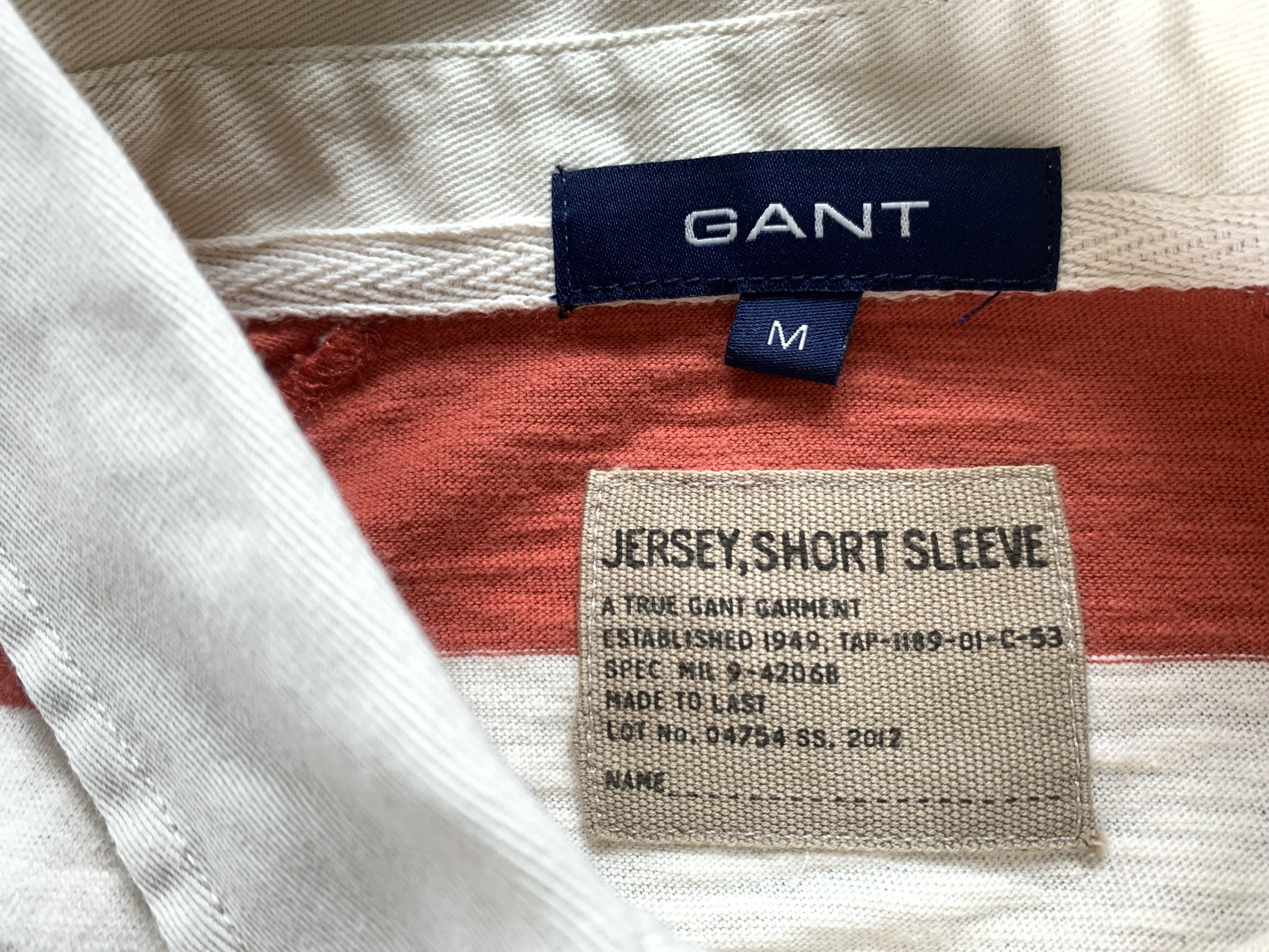 Gant Gant Stripe Cotton Polo Size US M / EU 48-50 / 2 - 6 Thumbnail