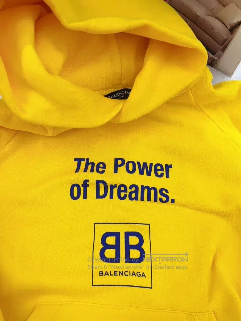 Balenciaga Balenciaga Yellow Hooded Sweatshirt Size US XS / EU 42 / 0 - 4 Thumbnail