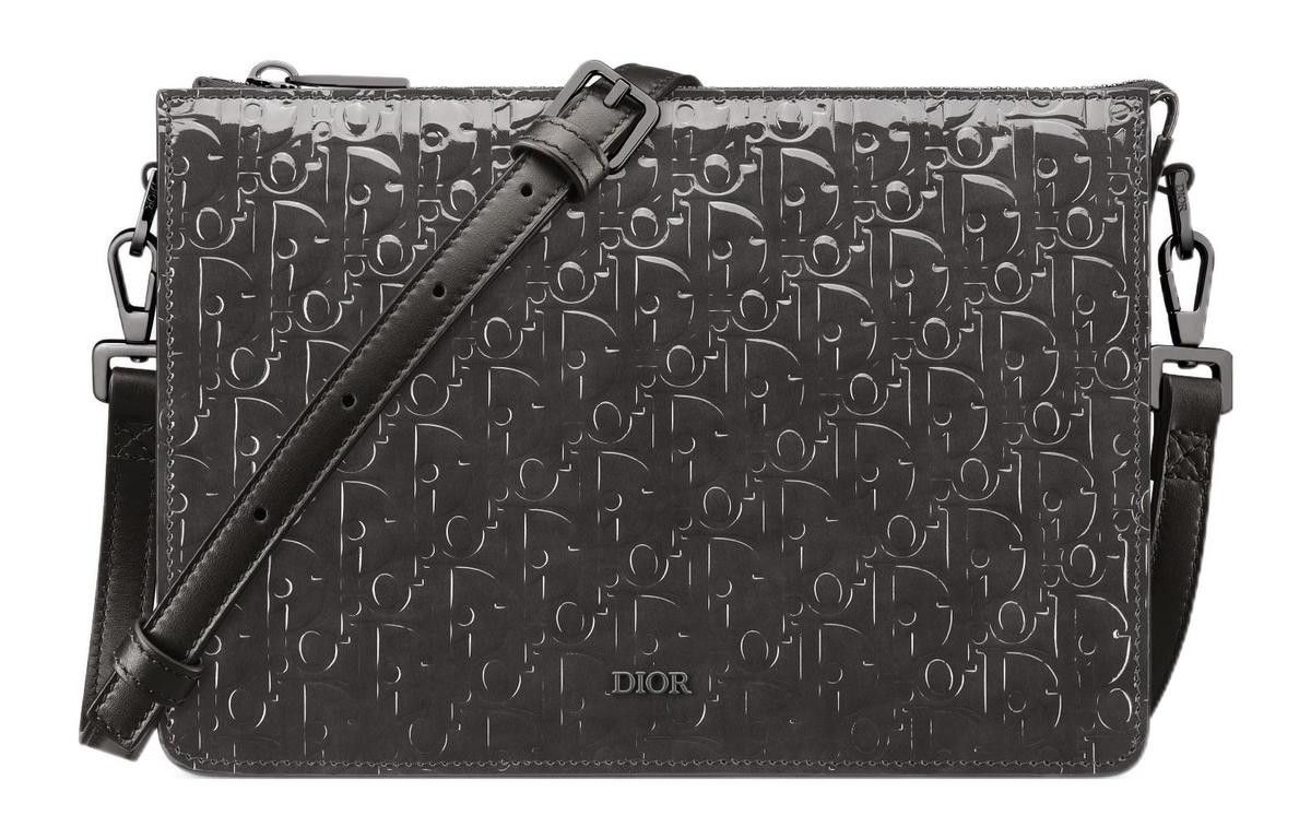 Dior Christian Dior Zip Pouch Leather Size ONE SIZE - 1 Thumbnail