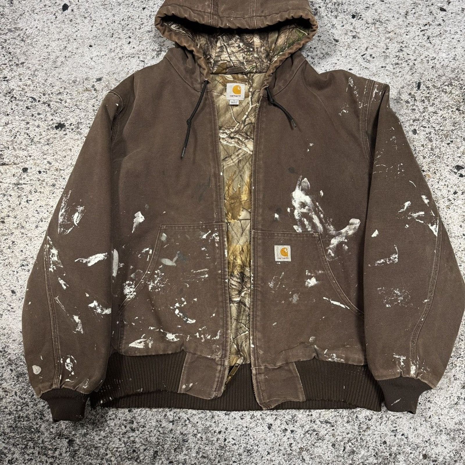 Carhartt Realtree Thrashed Faded Distressed Jacket ERD Grunge Chrome Size US L / EU 52-54 / 3 - 3 Thumbnail