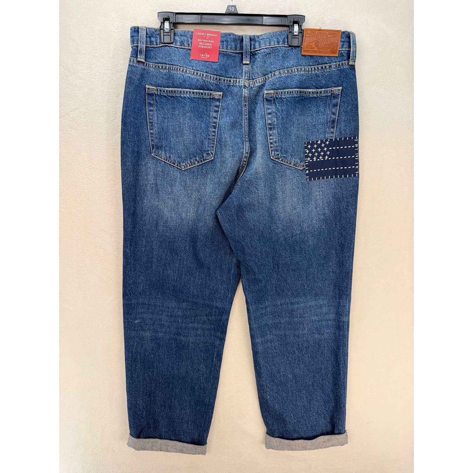 Lucky Brand LUCKY BRAND LEGEND SERIES WOMEN'S 14/32R BOY MID RISE RELAX Size 36" / US 14 / IT 50 - 7 Thumbnail