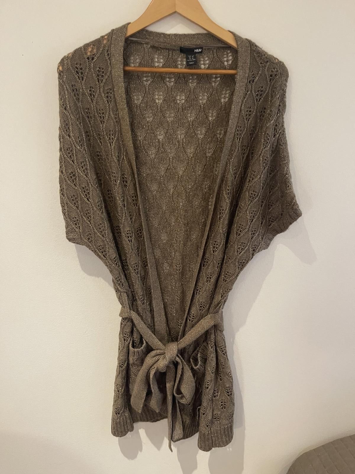 H&M H&M gold woolen cardigan with belt Size M / US 6-8 / IT 42-44 - 1 Thumbnail
