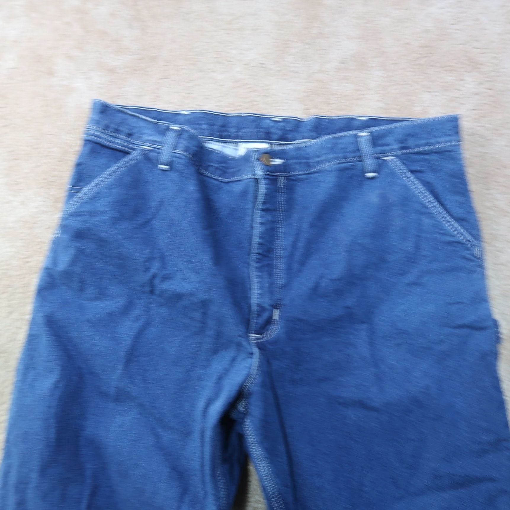 Carhartt VINTAGE Carhartt Jeans Flannel Lined 42x30 Blue Denim Men Carpentry Workwear 5-Pocket Pattern Solid Mid Rise Relaxed Denim Jeans Men US Size US 42 / EU 58 - 3 Thumbnail
