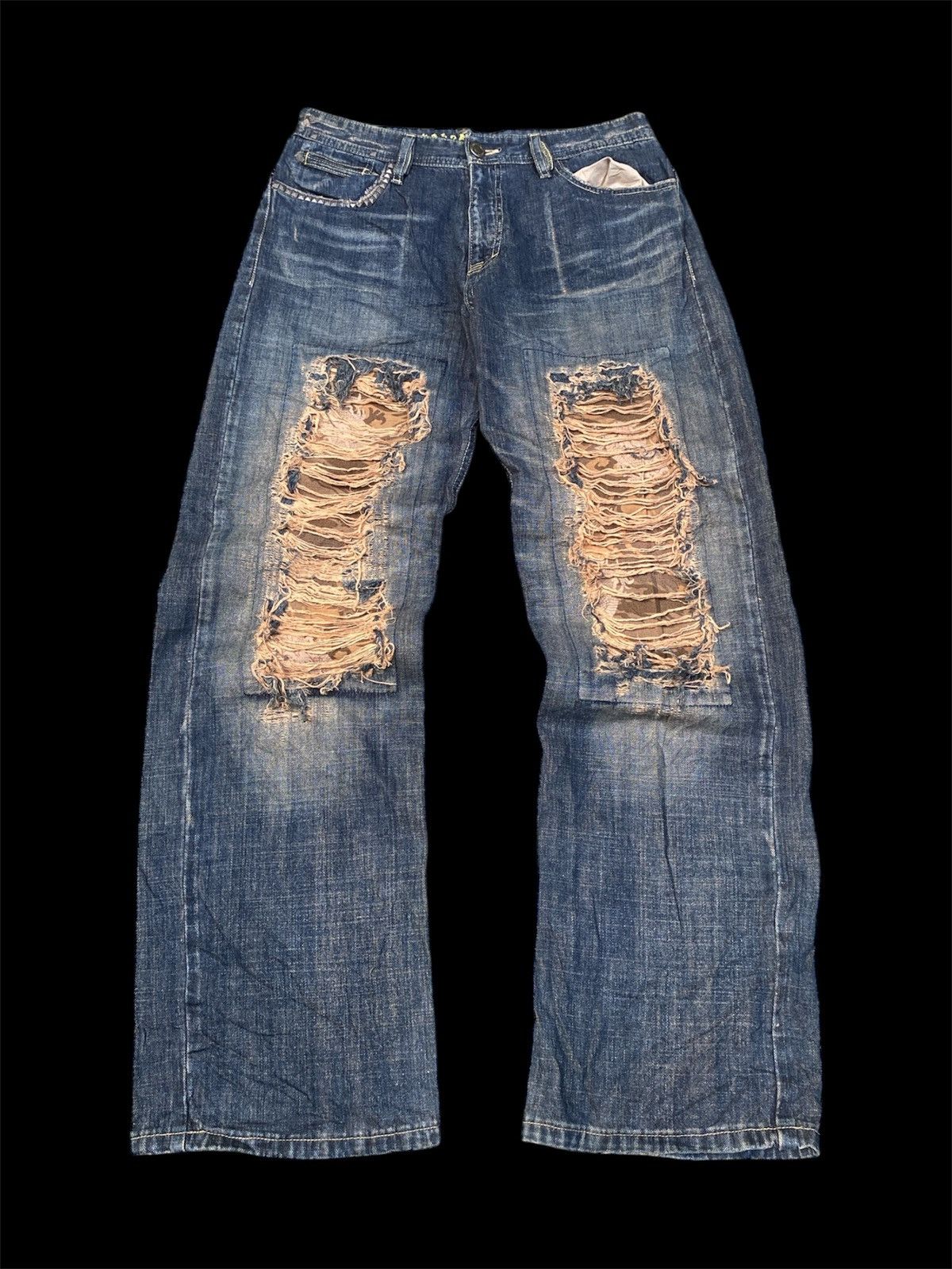 Japanese Kulo Distressed Baggy Denim