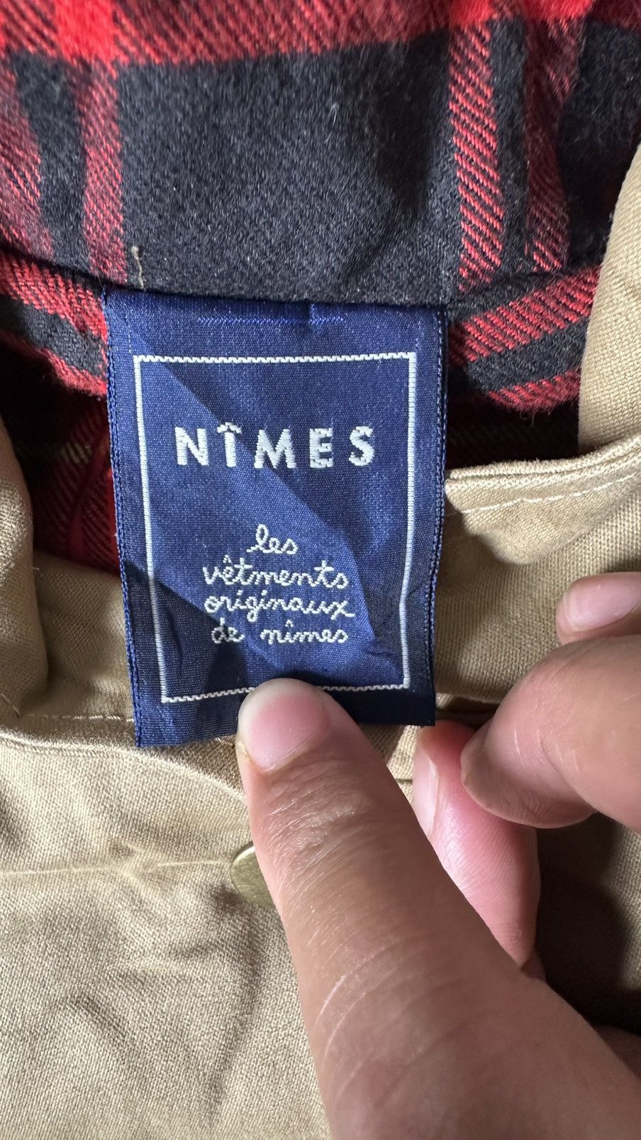 Japanese Brand NIMES BUTTON AND CHECKERED INNER PARKA Size US M / EU 48-50 / 2 - 7 Thumbnail