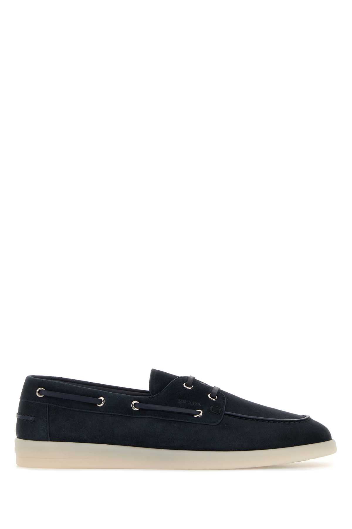Prada Navy Blue Suede Loafers Size US 9.5 / EU 42-43 - 1 Thumbnail
