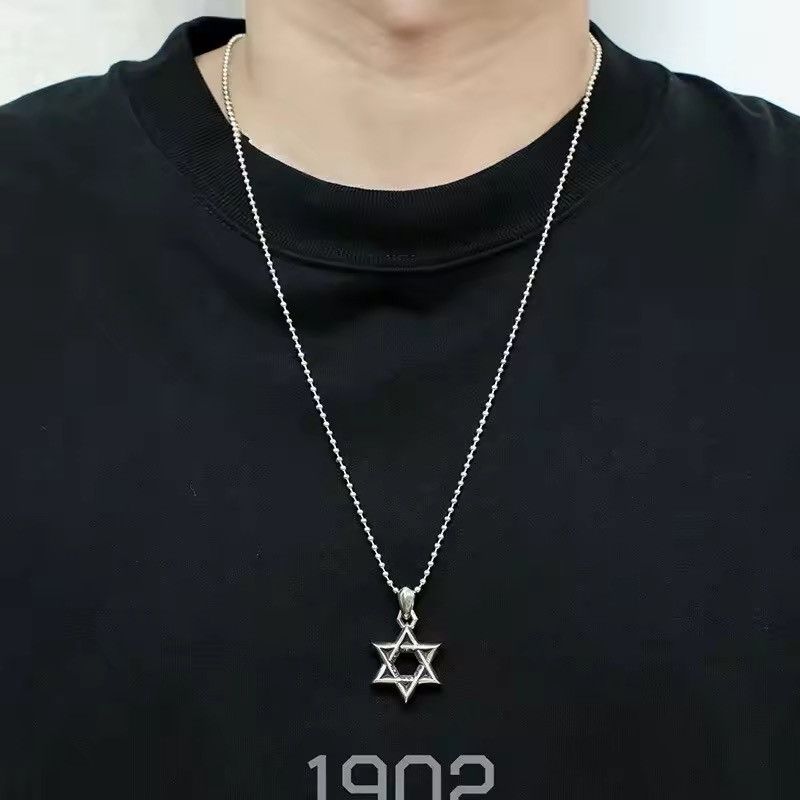 Jewelry Gothic Hexagram Star Pendant Necklace | 60 cm Size ONE SIZE - 4 Thumbnail