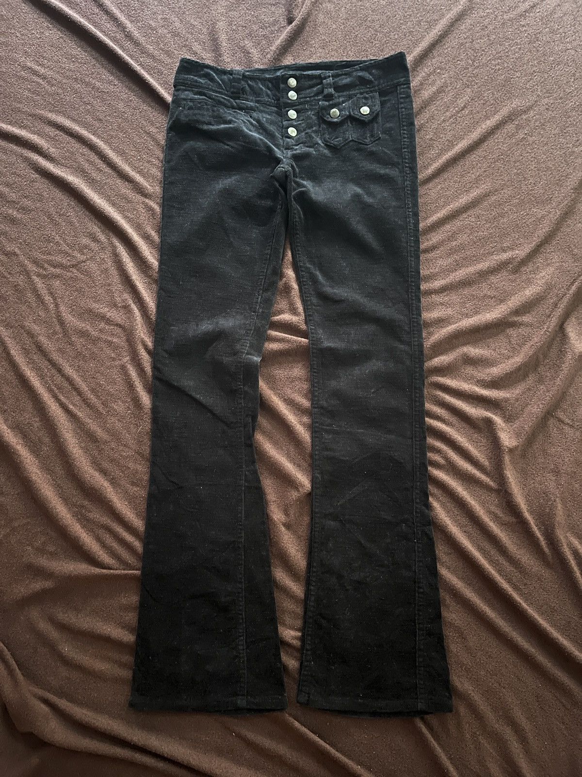 Hysteric Glamour ❤️Hysteric Glamour Black Corduroy Super Flare ❤️ Size US 29 - 1 Thumbnail