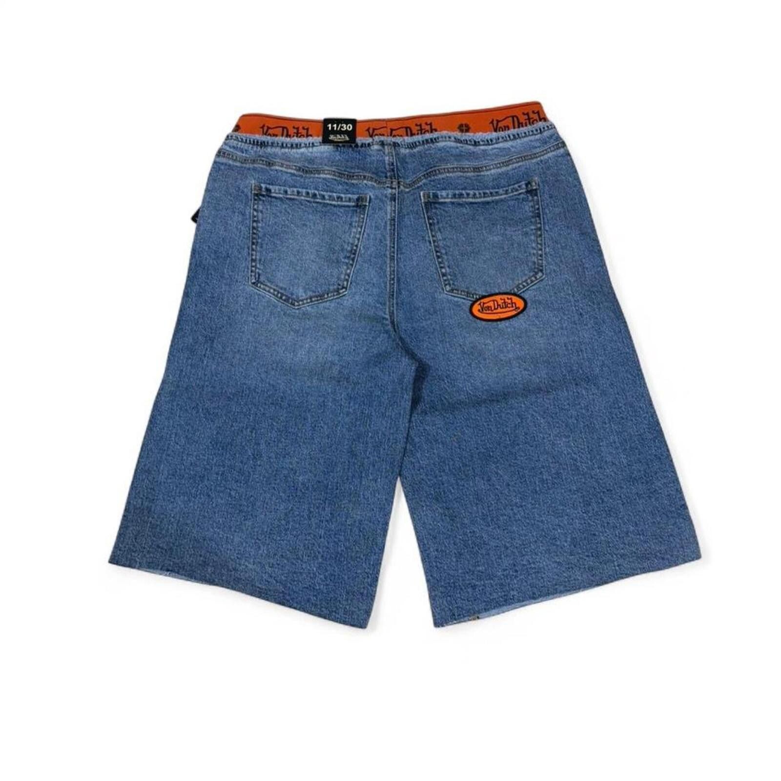 Von Dutch Von Dutch denim shorts with Stretchable waist and patches Size 32" / US 10 / IT 46 - 2 Thumbnail