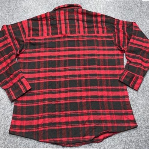 CO BTC Bay Trading Co Shirt Mens XL Red Black Plaid Flannel Button-Down Pocket Size US XL / EU 56 / 4 - 4 Thumbnail