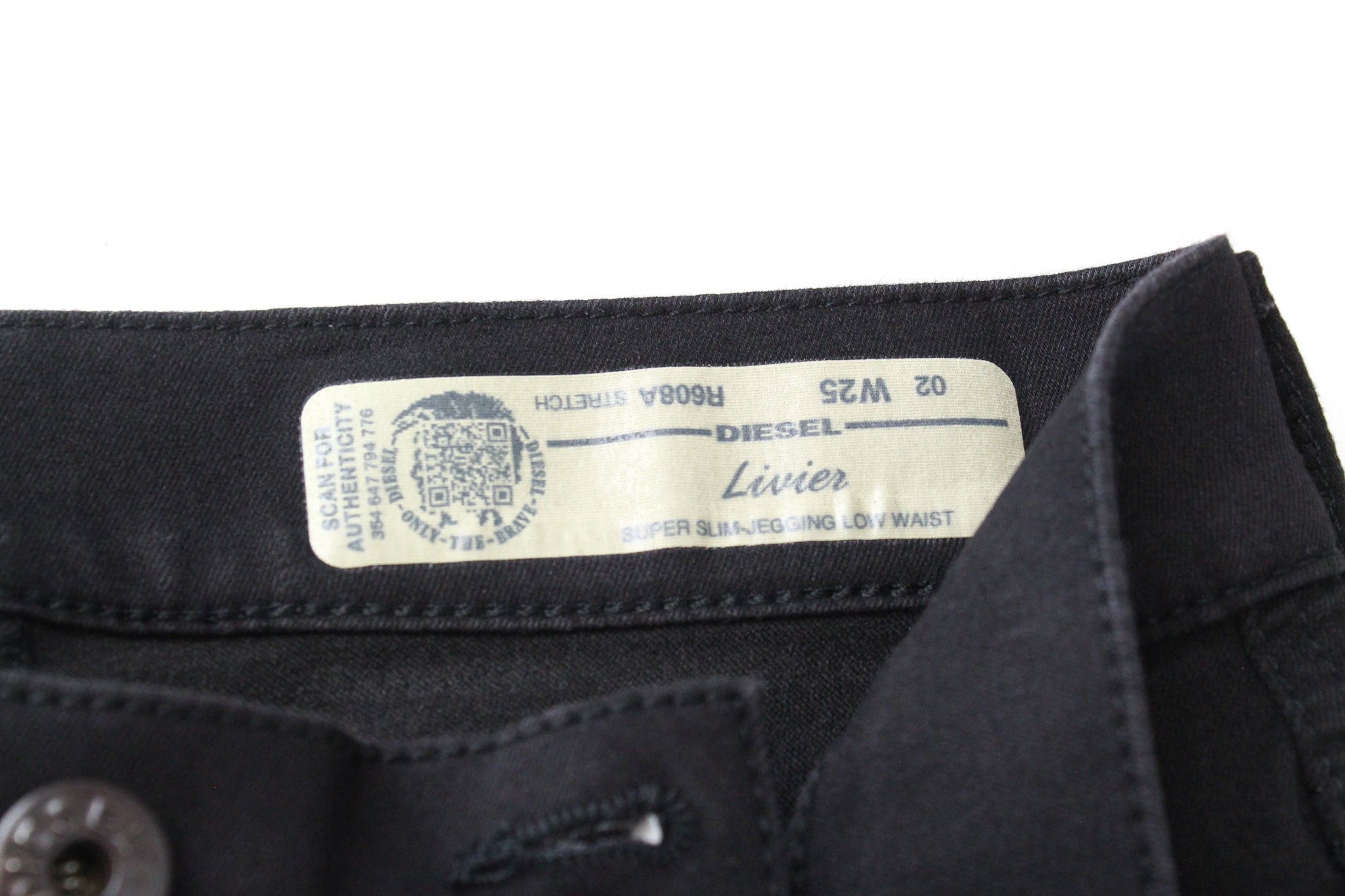 Diesel LIVIER R608A W25 Black Jegging Jeans 70392 Size 25" / US 0 / IT 36 - 5 Thumbnail