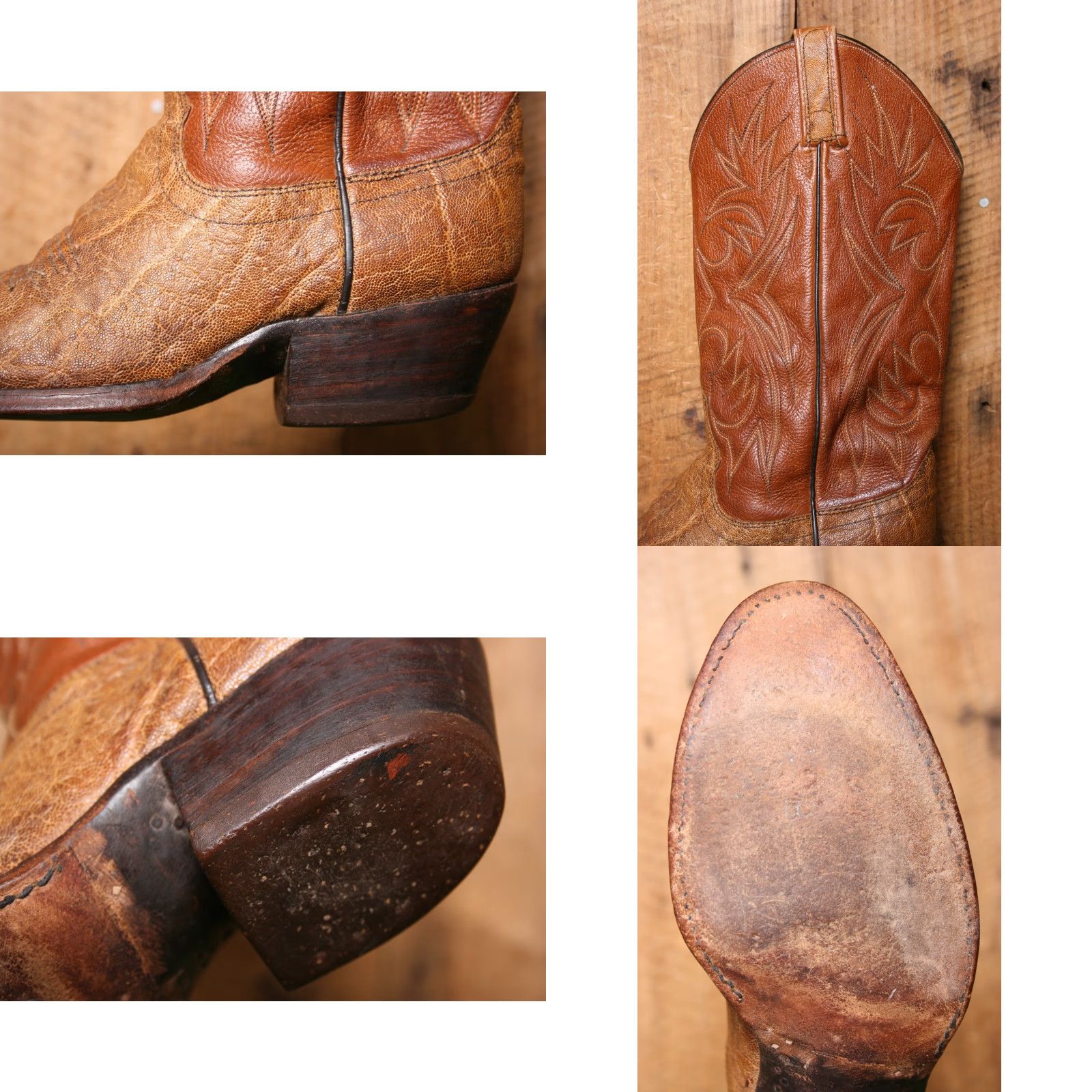 Dan Post VINTAGE DAN POST Two-Tone Leather Western Cowboy Boots Men's Sz. 9D Size US 9 / EU 42 - 9 Thumbnail