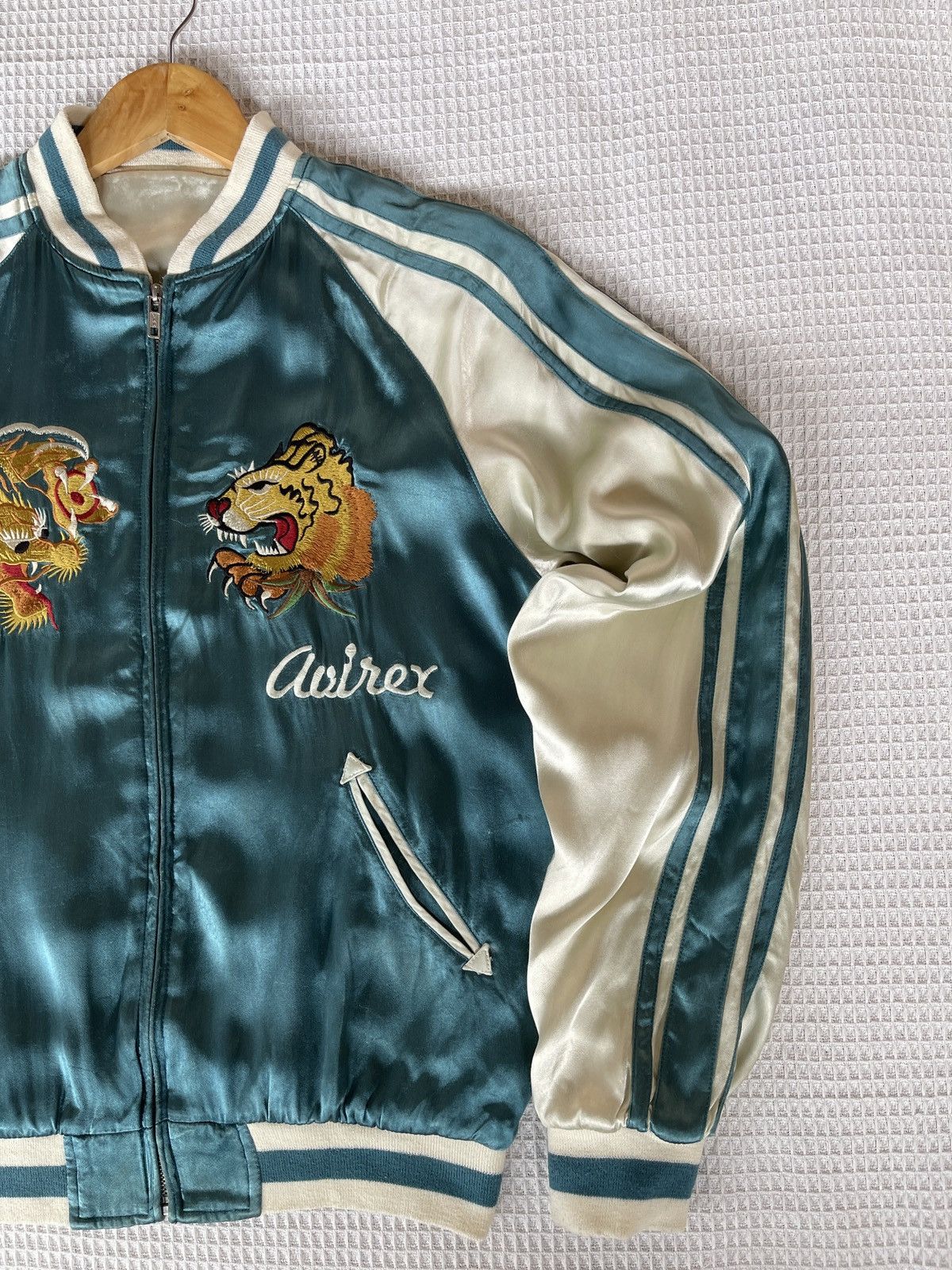 Avirex Rare🔥Vtg AVIREX x SUKAJAN JAPAN Satin Rayon Jacket Size US M / EU 48-50 / 2 - 18 Thumbnail