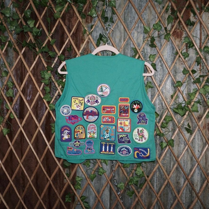 Vintage Large - Vintage Y2K Girl Scouts USA 1990s youth patch vest Size L / US 10 / IT 46 - 2 Thumbnail