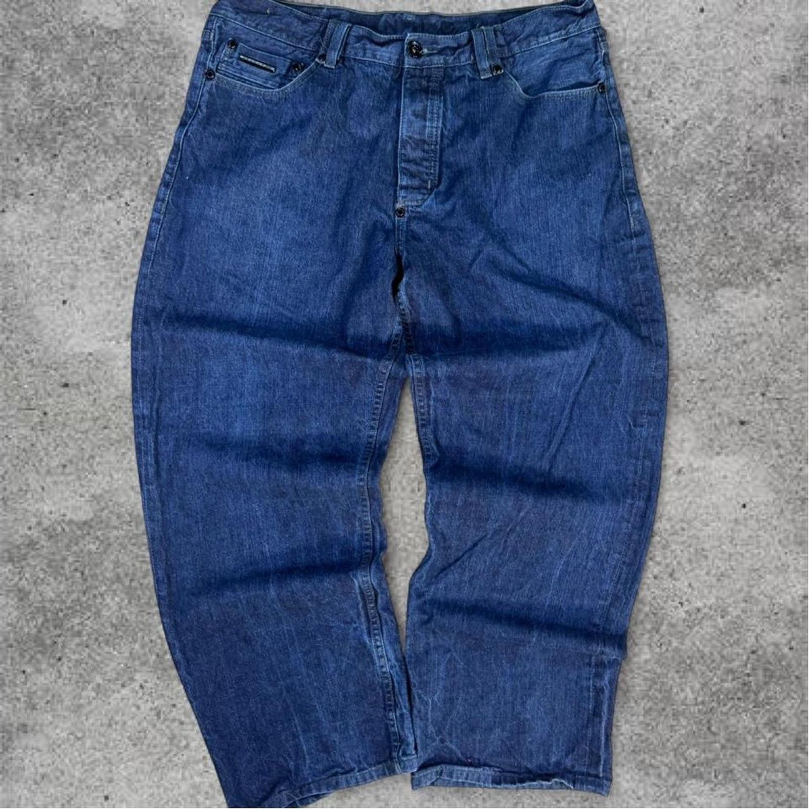 Sean John Vintage 2000s Y2K Sean John dark wash baggy jeans 38x32 wide Size US 38 / EU 54 - 1 Thumbnail