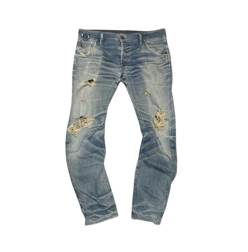 If Six Was Nine Vintage G Star Raw Curve Leg Jeans Distressed Size US 36 / EU 52 - 1 Thumbnail