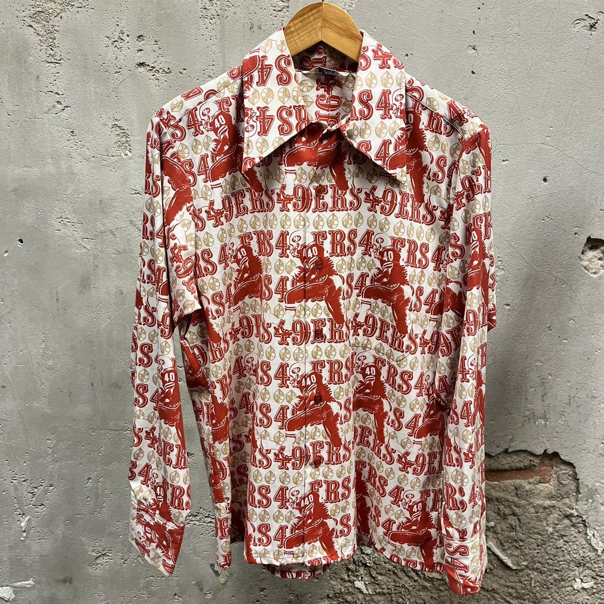 NFL × Vintage Vintage 90s NFL Team Shirts 49ers AOP Button Down Shirt Size US M / EU 48-50 / 2 - 1 Thumbnail