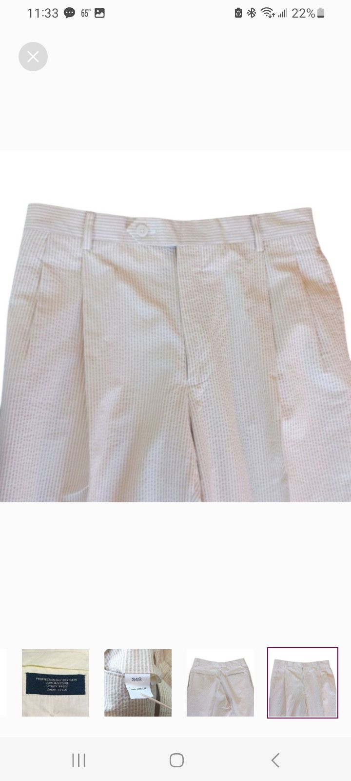 Jos. A. Bank Jos. A. Bank Seersuckle Striped Pants Size US 34 / EU 50 - 7 Thumbnail