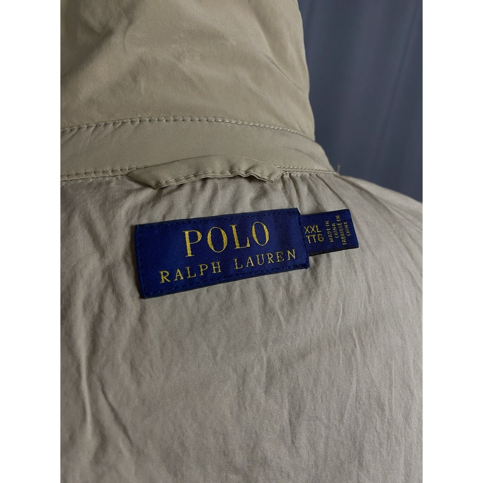Polo Ralph Lauren Polo Ralph Lauren Men's Beige Nylon Multipocket Bomber Jacke Size US XXL / EU 58 / 5 - 10 Thumbnail