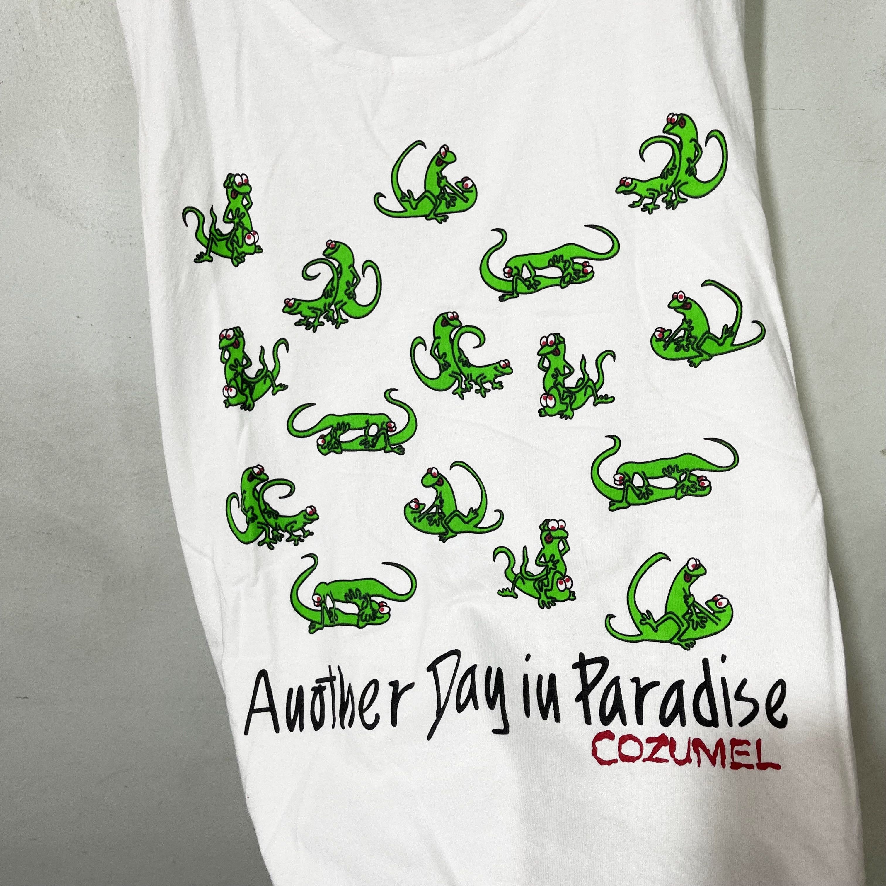 Vintage Vintage 90s Cozumel Lizard Tank T-Shirt Size US L / EU 52-54 / 3 - 2 Thumbnail