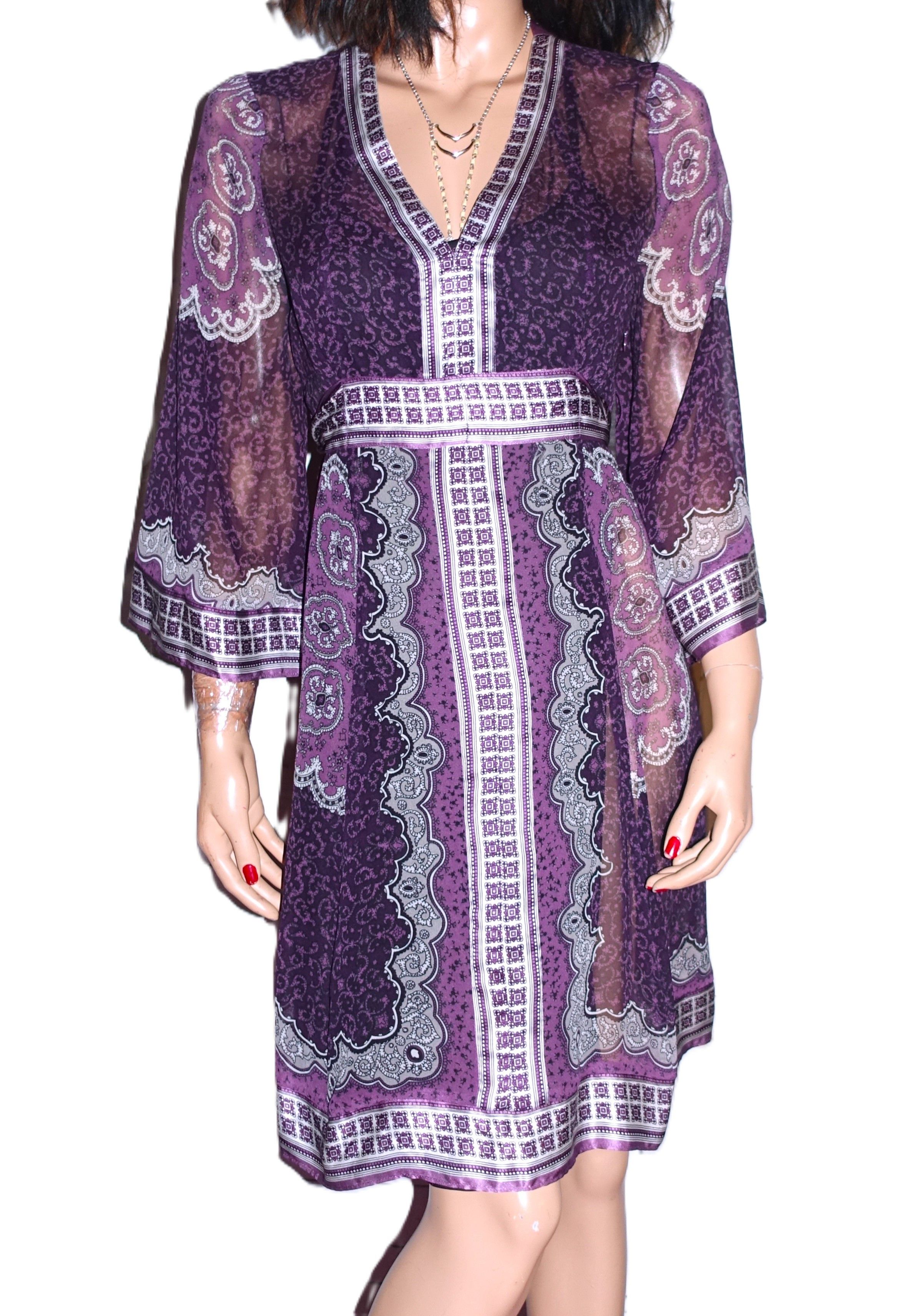 I.N.C Inc International Concepts Purple Boho Dress 8 Size M / US 6-8 / IT 42-44 - 1 Thumbnail