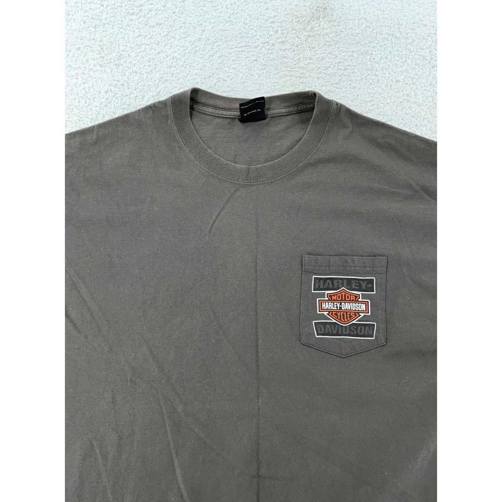 Harley Davidson Harley-Davidson Pocket Shirt Mens XL Mt. Cheaha Oxford Alabama Motorcycle Tee Gray Crew Neck Short Sleeve Pockets Graphic Print Welcome Size US XL / EU 56 / 4 - 4 Thumbnail
