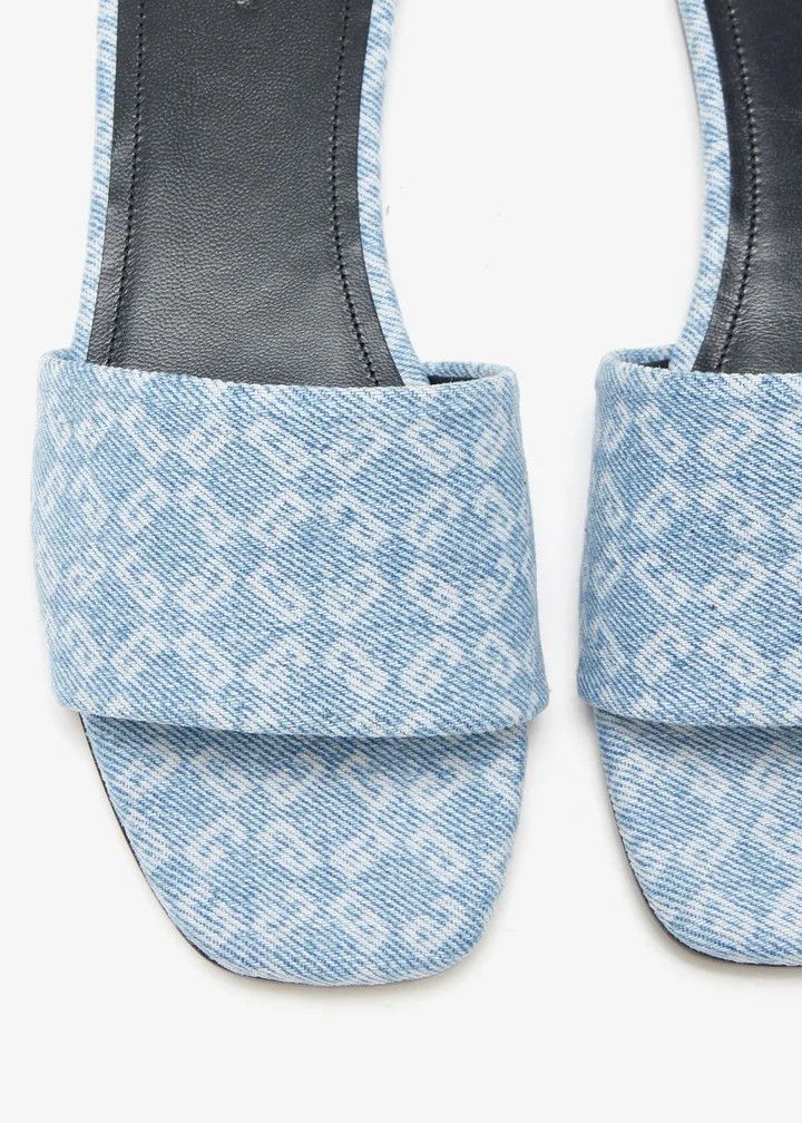 Givenchy o1n1vont0326 4G Flat Sandals in Blue Denim Size US 10 / IT 40 - 4 Thumbnail