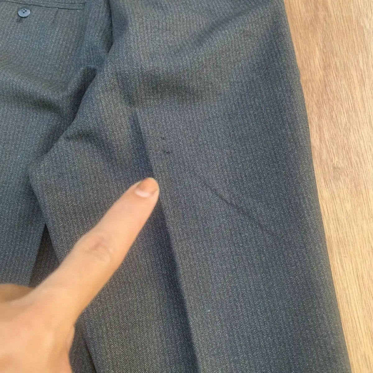 Round Two × Vintage 🍁 SALE 🍁 GABARDINE TROUSERS BLANK TALON RARE PANTS Size US 27 - 15 Thumbnail