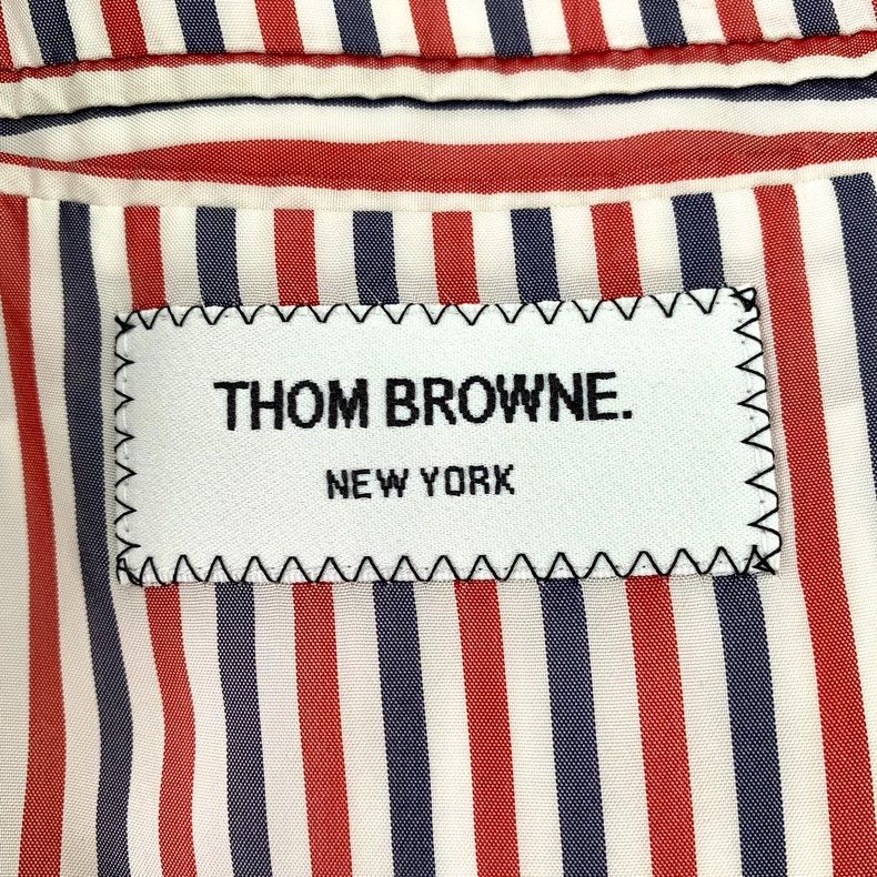 Thom Browne Thom Browne size2 Patchwork striped cotton lapel single row Size 38R - 5 Thumbnail