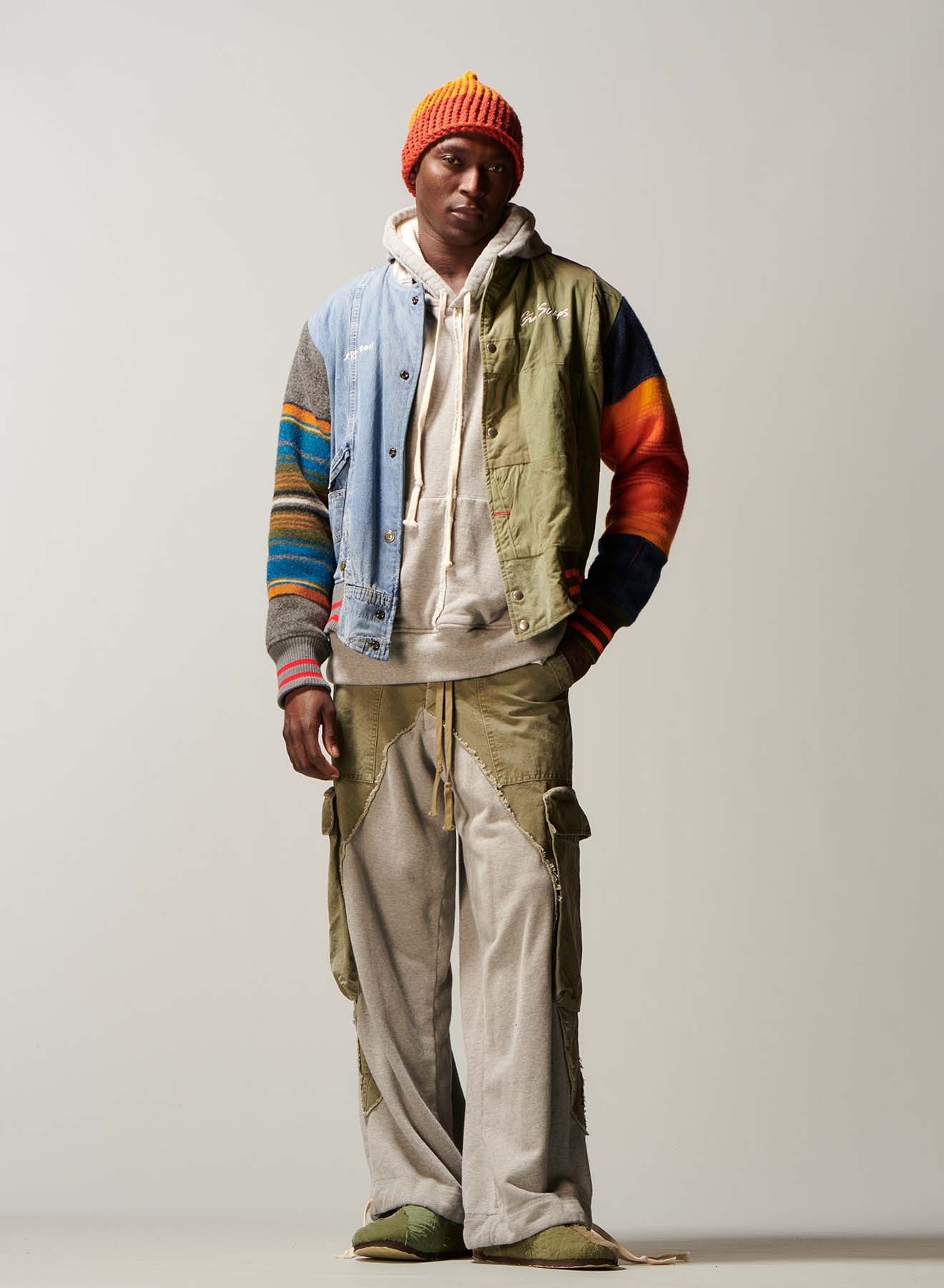 Greg Lauren Greg Lauren Mixed Media Varsity Jacket Size US M / EU 48-50 / 2 - 5 Thumbnail