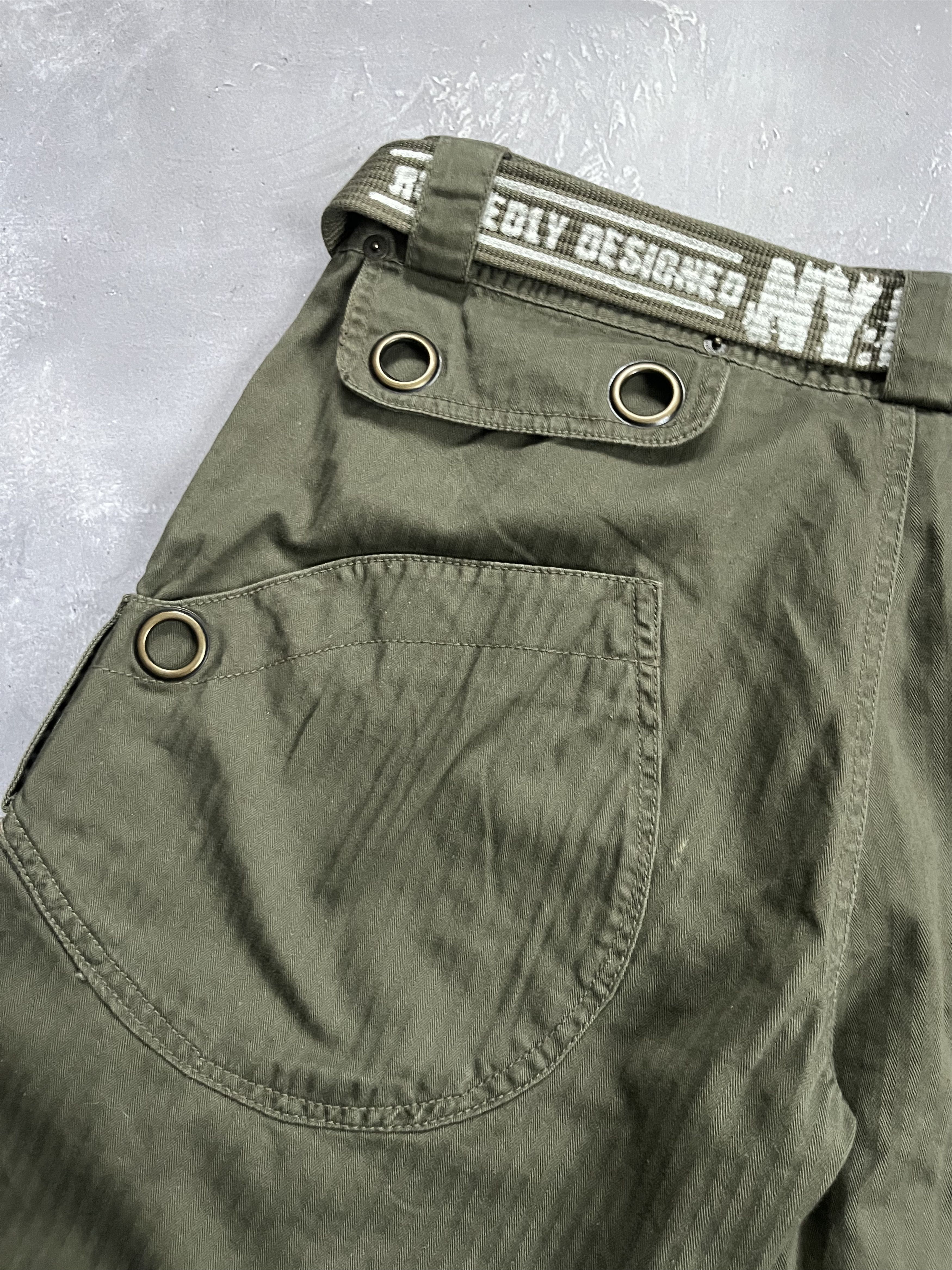 Vintage Fishbone Cargo Pants Military Olive Green Utility Techwear Size US 32 / EU 48 - 10 Thumbnail