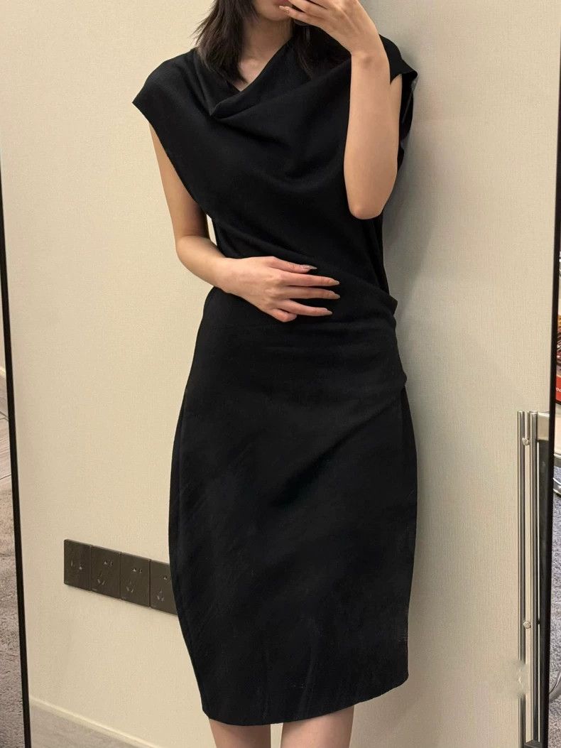 Helmut Lang HELMUT LANG Evening dress, wool sweater dress, three-dimen Size L / US 10 / IT 46 - 2 Thumbnail