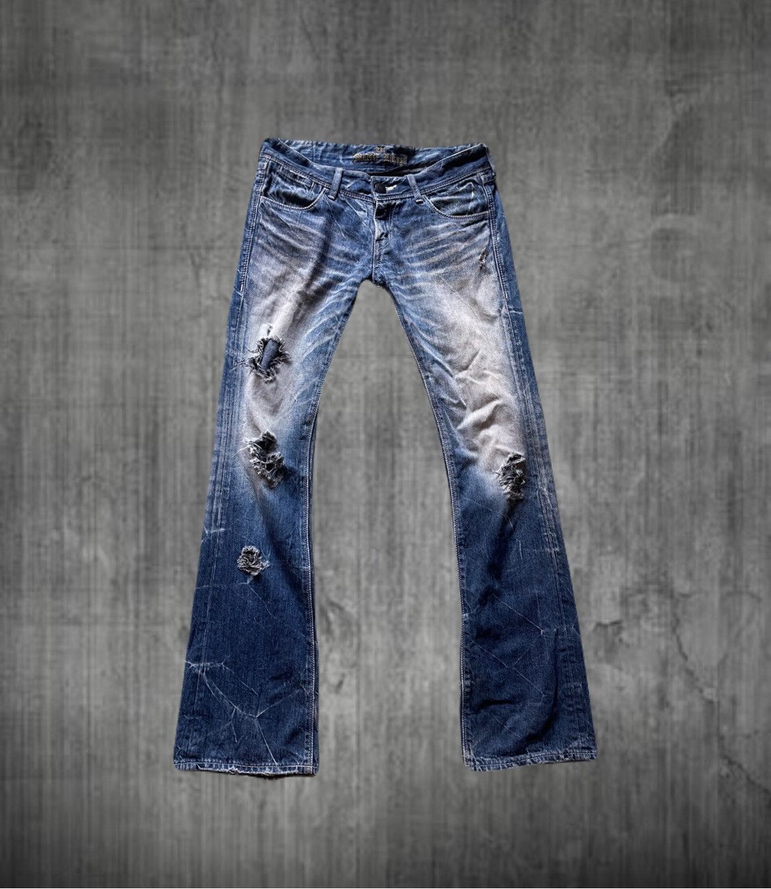 2000s Murder license Bootcut Distressed Jeans Japanese