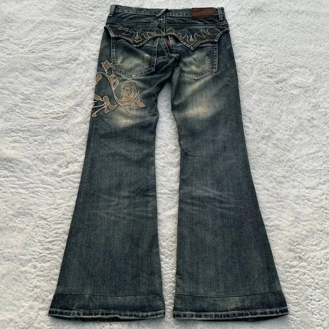 Jean Embroidery Vintage Flare Jeans Size US 32 / EU 48 - 2 Thumbnail